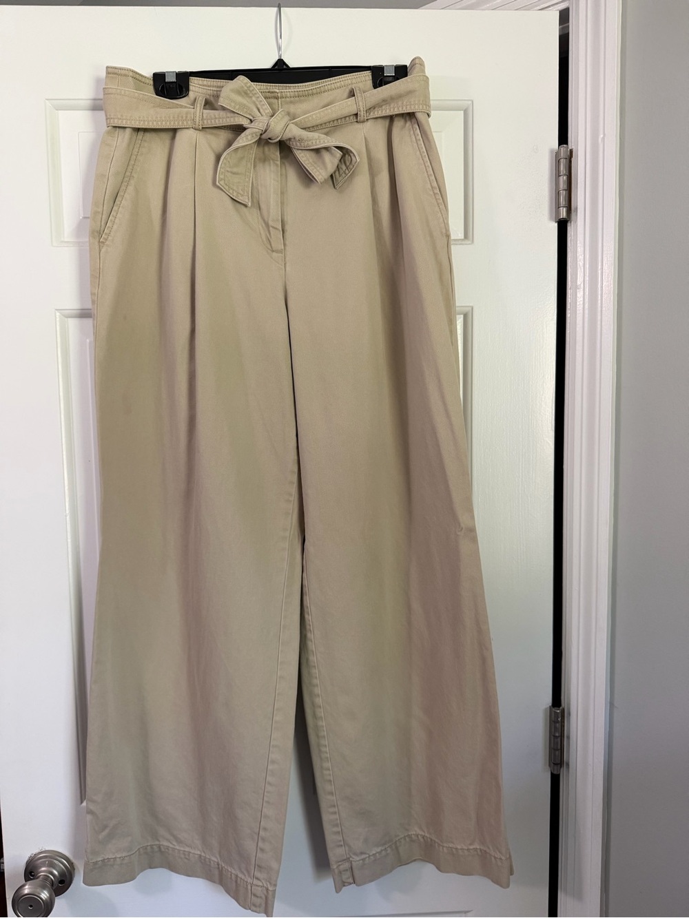 Women’s Loft High-Rise Paperbag Wide-Leg Pants - Beige
